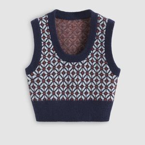 CIDER Cropped Sweater Vest